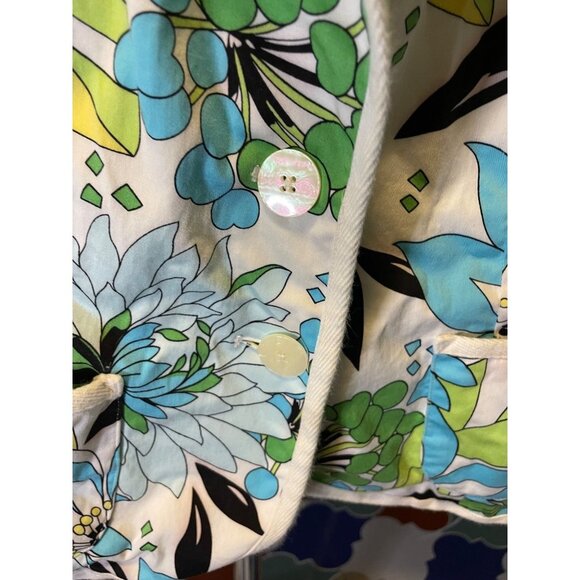 Colorful Patterned Fitted Buttoned Blazer Sz S - Picture 4 of 8